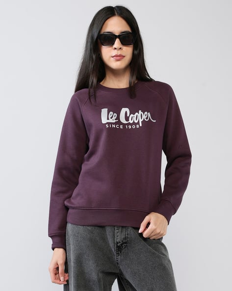 Lee Cooper Women Brand Print Regular Fit Crew-Neck Sweatshirt