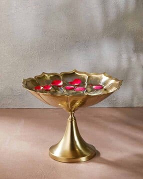 fabindia Brass Urli with Floating Rose Petals-picture-45