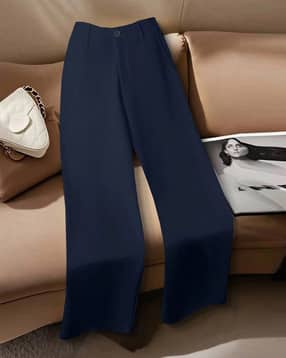 Women Flat-Front Relaxed Fit Pants