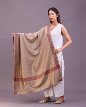 swi stylish Women Printed Shawl with Fringed Hem-picture-14