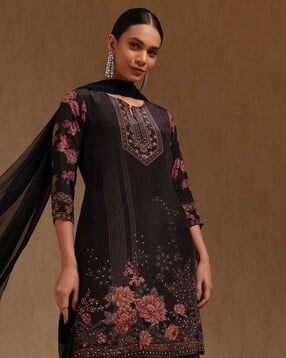 Women Floral Print 3-Peice Kurta Set-image-0