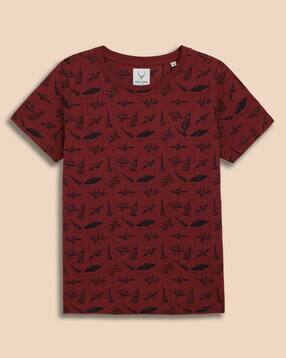 allen solly Boys Printed Regular Fit Crew-Neck T-Shirt-picture-18