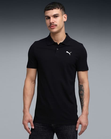 Men's Solid Slim Fit Cotton Essential Polo T-Shirt for Regular wear