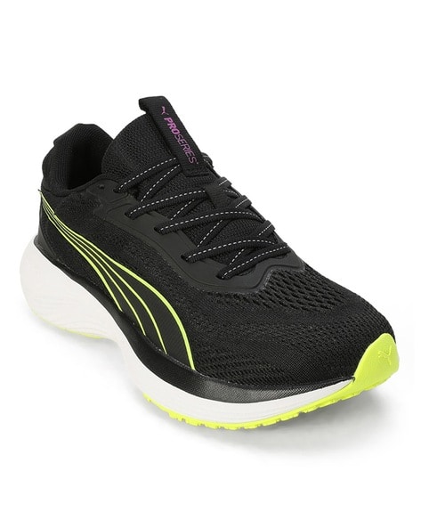 Buy PUMA Black-Yellow Alert-Pure Magenta Sports Shoes for Women by