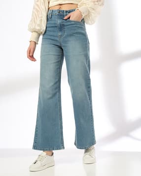 Women Mid-Wash Relaxed Jeans
