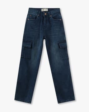 lee cooper Boys Mid-Rise Straight Fit Cargo Jeans-picture-36