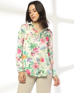 fig Women Floral Print Relaxed Fit Shirt-picture-44