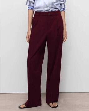 buda jeans co Women Relaxed Fit Flat Front Trousers-picture-10