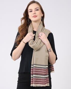 monte carlo Women Striped Stole-picture-39