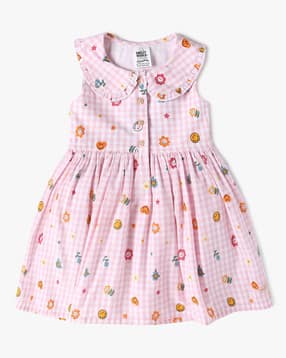 Girls Checked A-Line Dress