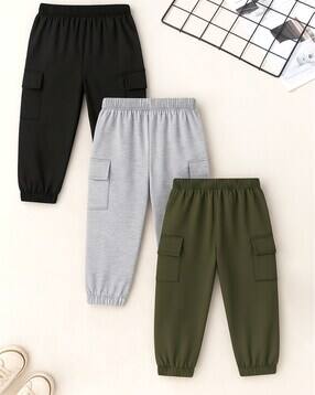 Pack Of 3 Boys Mid Rise Joggers