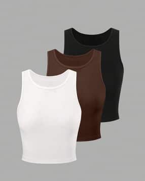 Women Pack of 3 Slim Fit Tank Top
