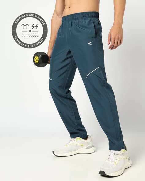 Men Contrast Piping Track Pants