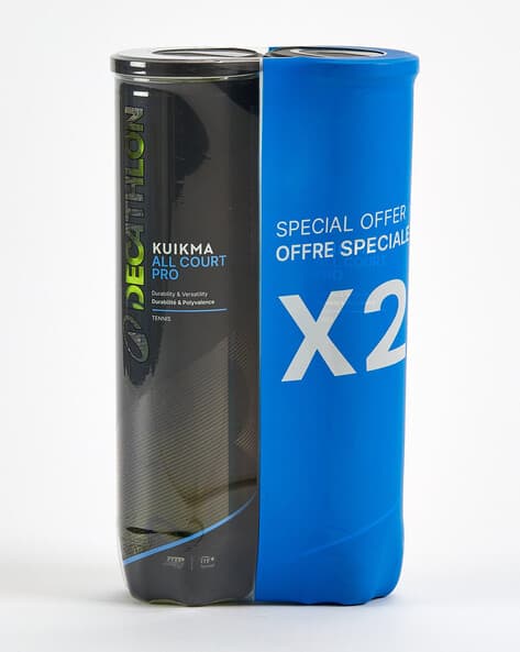 Decathlon Kuikma - Unisex All Court Pro Robustness Tennis Ball Pack of 4