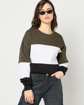 yousta Women Colourblock Oversized Sweatshirt-picture-35