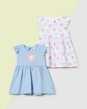 Girls Printed Dress Pack of 2-image-26