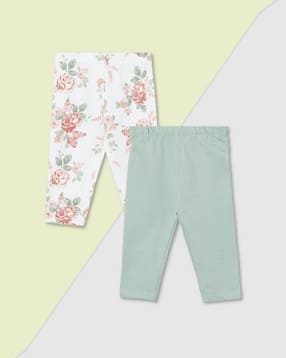 Girls Printed Leggings Pack of 2