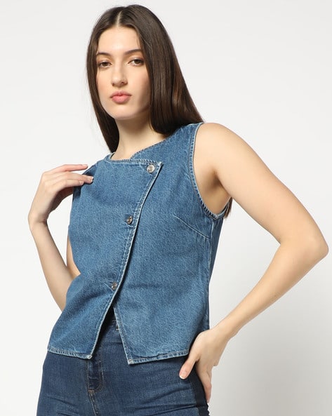 Washed Relaxed Fit Round-Neck Top