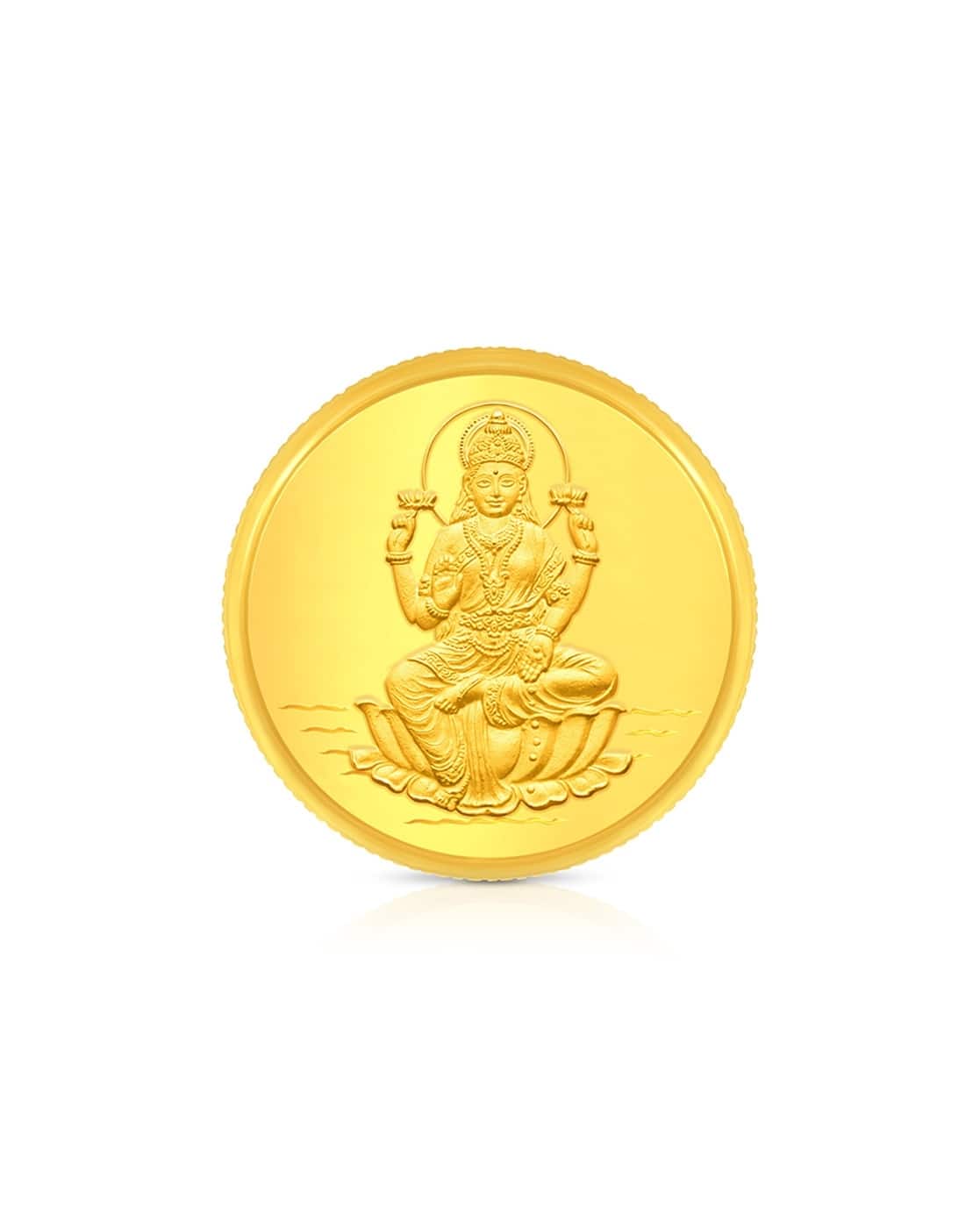Bhima Jewels 1 Gm 24 Kt For Women (999, FreeSize) Lakshmi Coin For Women (Gold, FreeSize)