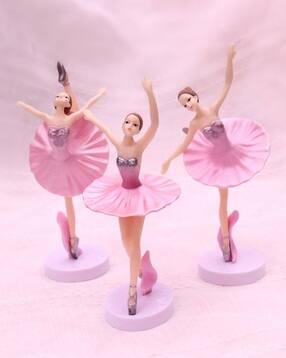 Pack of 3 Ballet Dancing Girl Mini Figurine Miniature Decorations