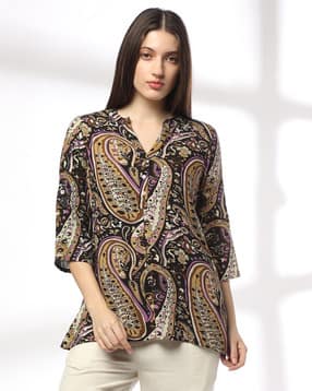 fusion Women Paisley Print A-Line Kurti-picture-35