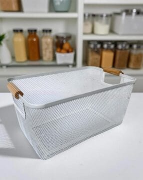 stor Metal Mesh Basket with Wooden Handles-picture-39