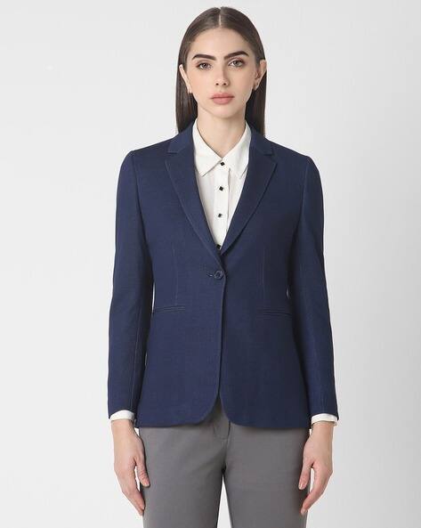 VAN HEUSEN Women Single-Breasted Blazer with Welt Pockets