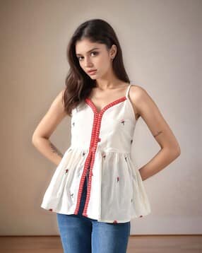 nyrika Women Embroidered Relaxed Fit Top-picture-36