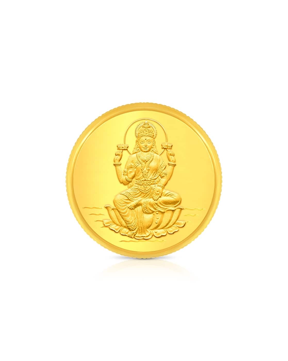 Bhima Jewels 2 Gm 22 Kt For Women (916, FreeSize) Lakshmi Coin For Women (Gold, FreeSize)