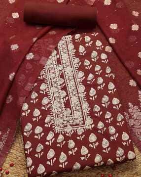 Women Floral Unstitched Dress Material