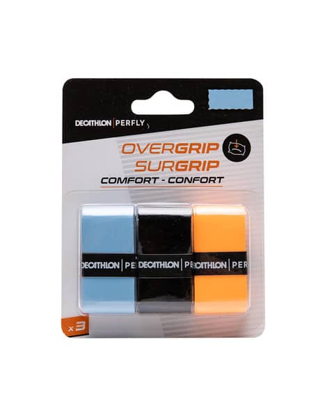 Decathlon Perfly - Unisex Black Orange Grip Badminton Overgrip