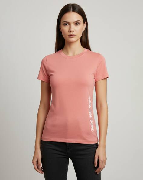 Buda Jeans Co Women Typographic Crew-Neck T-shirt