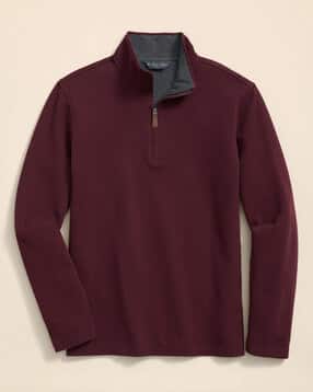 brooks brothers Doubleface Program Half- Zip Slim Fit Cotton Pique Sweatshirt-picture-15
