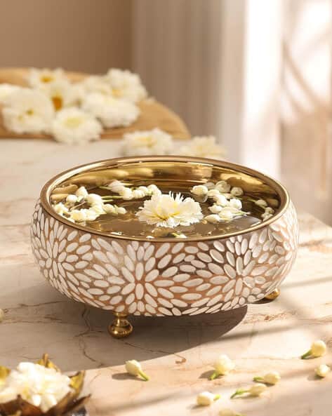 RITUALISTIC  Wooden Urli for Flower Decoration