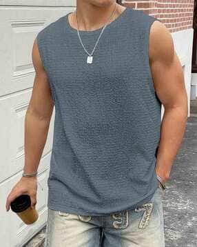 jump cuts Men Round-Neck Regular Fit Vest-picture-17