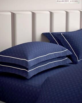 mulberry living Set of 2 Checked Rectangular Pillow Covers 300TC-picture-35