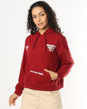 Typographic Print Oversized Hoodie-image-47