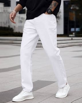 Men Mid Rise Straight Jeans