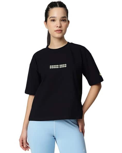 ASICS Women Mock Neck Oversize Ss Top
