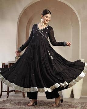Embellished Anarkali Kurta Set-image-23
