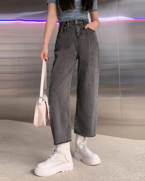 KOTTY Women High Rise Cotton Blend Stylish Jeans