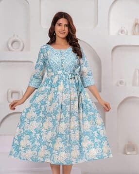 meeranshi Women Maternity Printed Fit & Flare Dress-picture-31