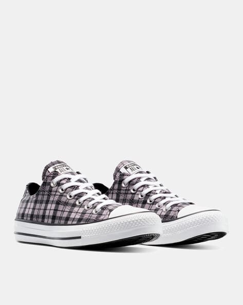 CONVERSE Unisex Chuck Taylor All Star Plaid Low-Top Polyester Sneakers