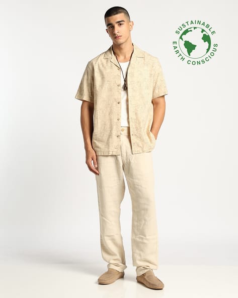 Buy Ecru Shirts for Men by Proearth by AZORTE Online | Ajio.com