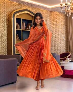 gosriki Women Embellished Anarkali Kurta Suit Set-picture-49