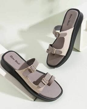 retro walk Women Toe-Ring Slip-On Sandals with Buckle Accent-picture-48