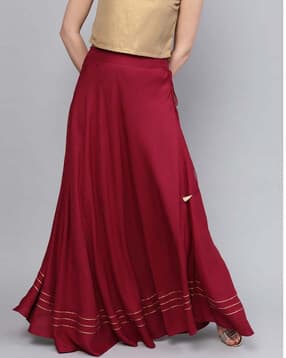 bcz Women Flared Skirt with Gota Patti Work-picture-33