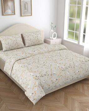 haus & kinder 120 TC Floral Print Double Bedsheet Set -picture-24