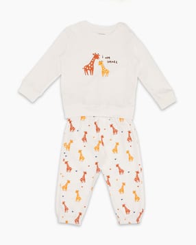 pantaloons baby Cotton Graphic Print 2 Piece Set-picture-39