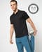 Men Ribbed Regular Fit Polo T-Shirt